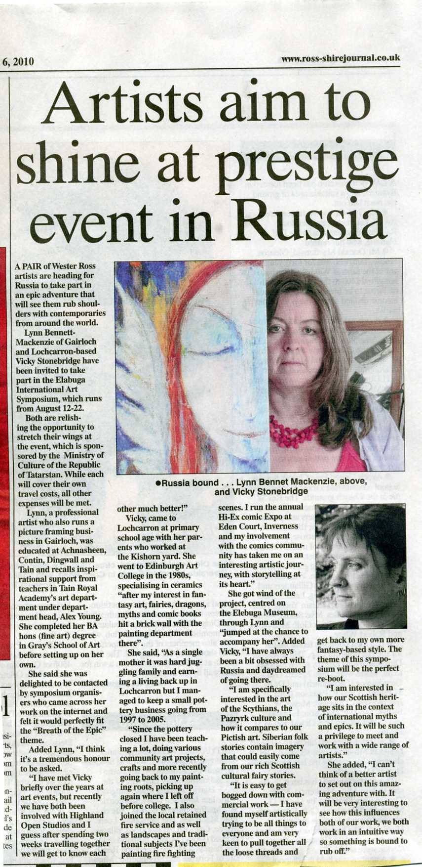 Ross shire Journal before russian trip article